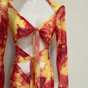 Colorful Mesh Dress. Never Worn.